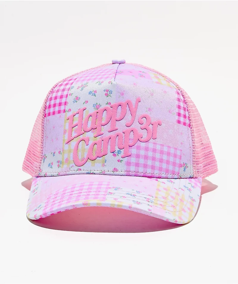 Happy Camp3r Patch Pink Trucker Hat