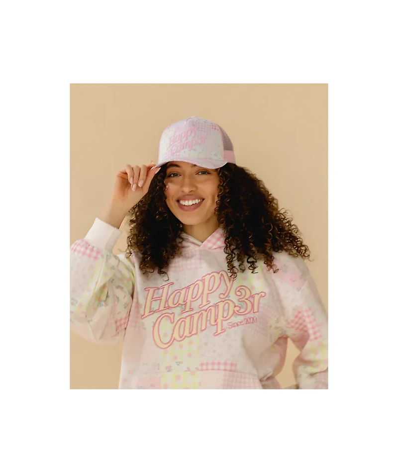 Happy Camp3r Patch Pink Trucker Hat