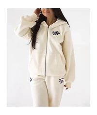 Happy Camp3r The World Is Better Cream Sweatpants