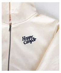 Happy Camp3r The World Is Better Cream Zip Hoodie