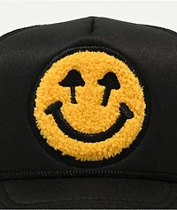 Happy Caps Double Blind Black Trucker Hat