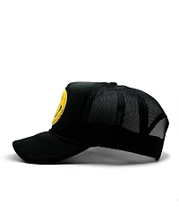 Happy Caps Double Blind Black Trucker Hat