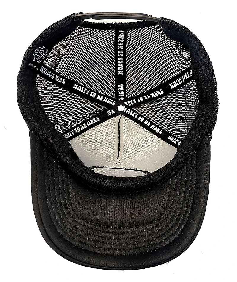 Happy Caps Double Blind Black Trucker Hat