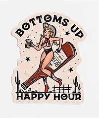 Happy Hour Bottoms Up Sticker