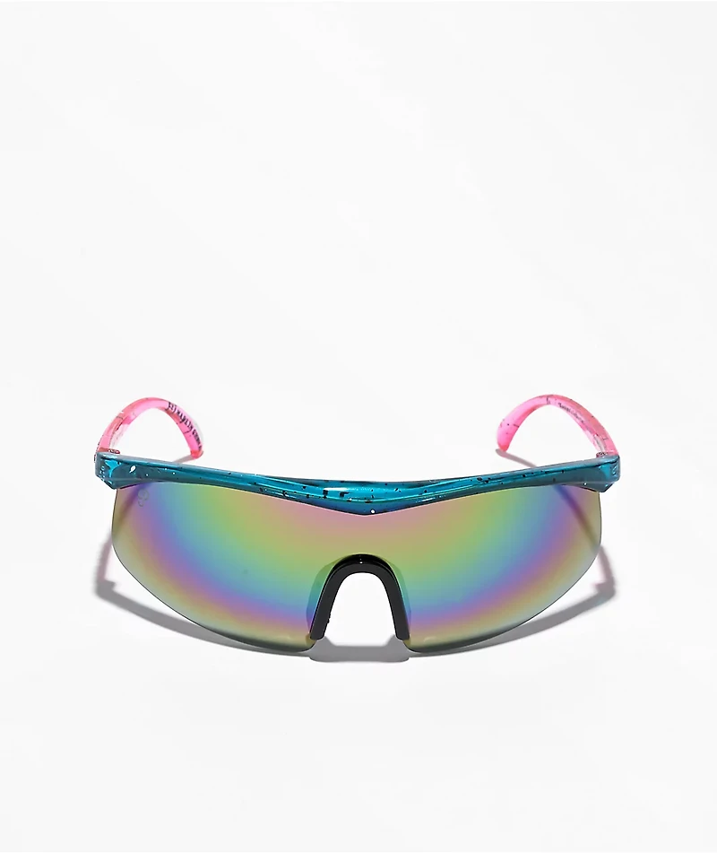 Happy Hour Fire Bird Blue Lightning Polarized Sunglasses