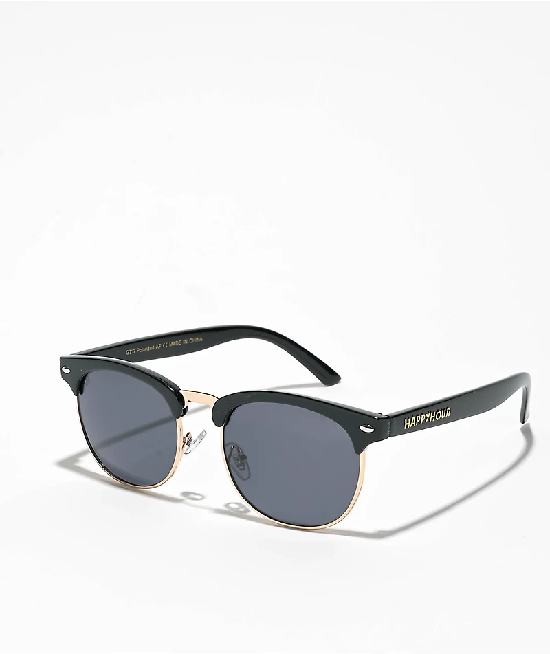 Happy Hour G2 Gloss Black Smoke Polarized Sunglasses