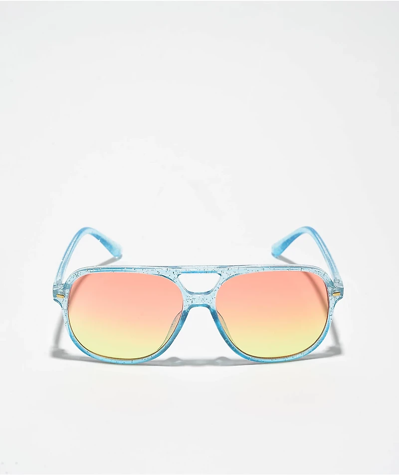 Happy Hour The Duke Cool Blue Sunglasses
