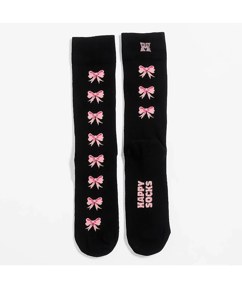 Happy Socks Bow Black Crew Socks