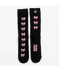 Happy Socks Bow Black Crew Socks