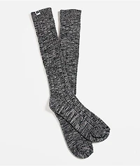 Happy Socks Shimmer Grey Slouch Crew Socks