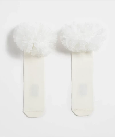 Happy Socks Tulle White Crew Socks