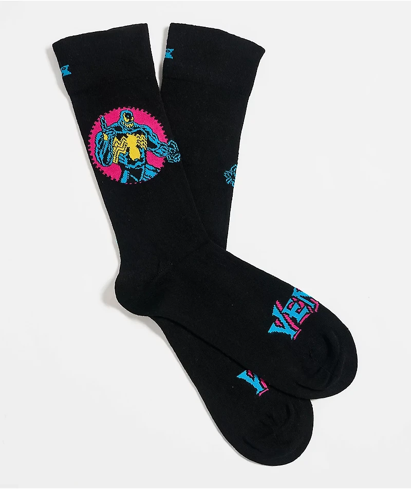 Happy Socks x Marvel Archenemy Black Crew Socks