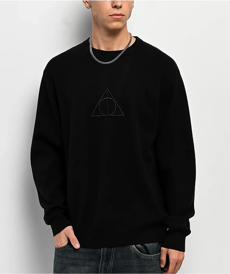 Harry Potter x Welcome Deathly Hallows Black Sweater