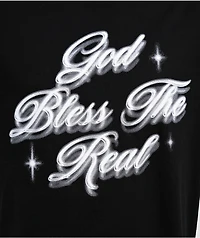 Hasta Muerte God Bless The Real Black T-Shirt