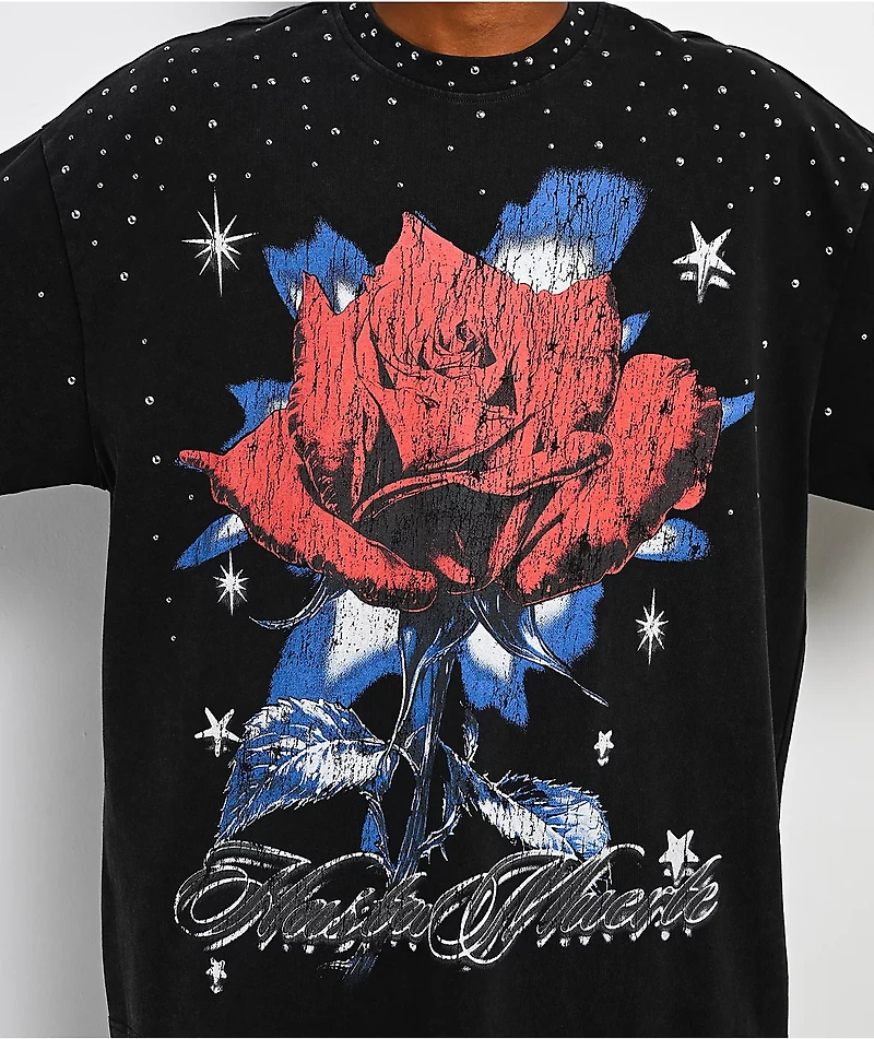 Hasta Muerte Roses Black Wash T-Shirt