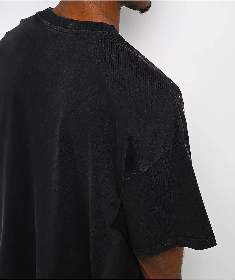 Hasta Muerte Roses Black Wash T-Shirt