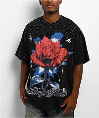 Hasta Muerte Roses Black Wash T-Shirt