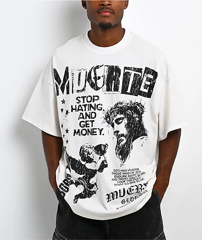 Hasta Muerte Stop Hating White T-Shirt