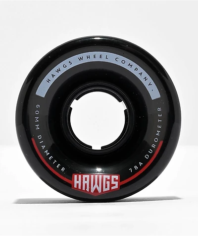 Hawgs Chubby 60mm 78a Black Cruiser Wheels