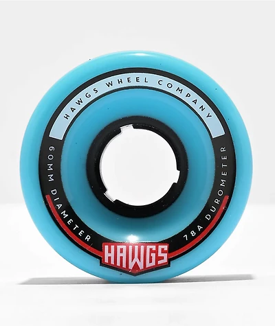 Hawgs Chubby 60mm 78a Blue Cruiser Skateboard Wheels