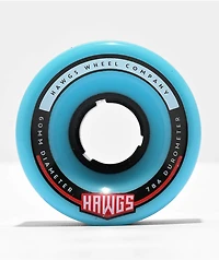 Hawgs Chubby 60mm 78a Blue Cruiser Skateboard Wheels