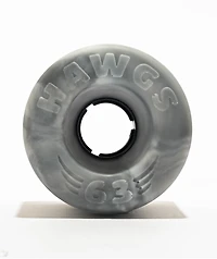 Hawgs Doozies 63mm 78a Grey & White Swirl Cruiser Skateboard Wheels