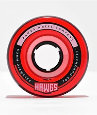 Hawgs Fatty 63mm 78a Clear Red Cruiser Skateboard Wheels