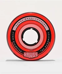 Hawgs Fatty 63mm 78a Clear Red Cruiser Skateboard Wheels