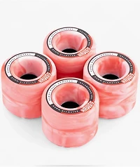 Hawgs Fatty 63mm 78a Pink & White Swirl Cruiser Skateboard Wheels