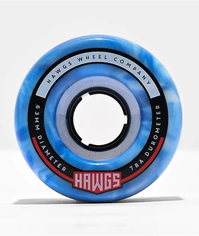 Hawgs Fatty 63mm 78a Sky Blue Cruiser Wheels