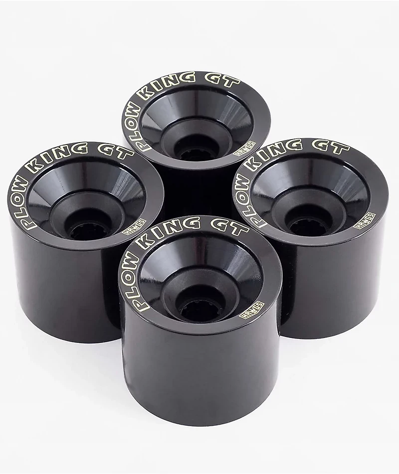 Hawgs Plow King GT 74mm 76a Black Gloss Cruiser Skateboard Wheels