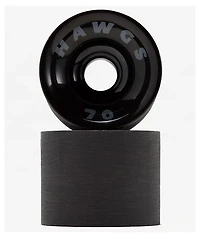 Hawgs Supreme 70mm 78a Black Cruiser Skateboard Wheels