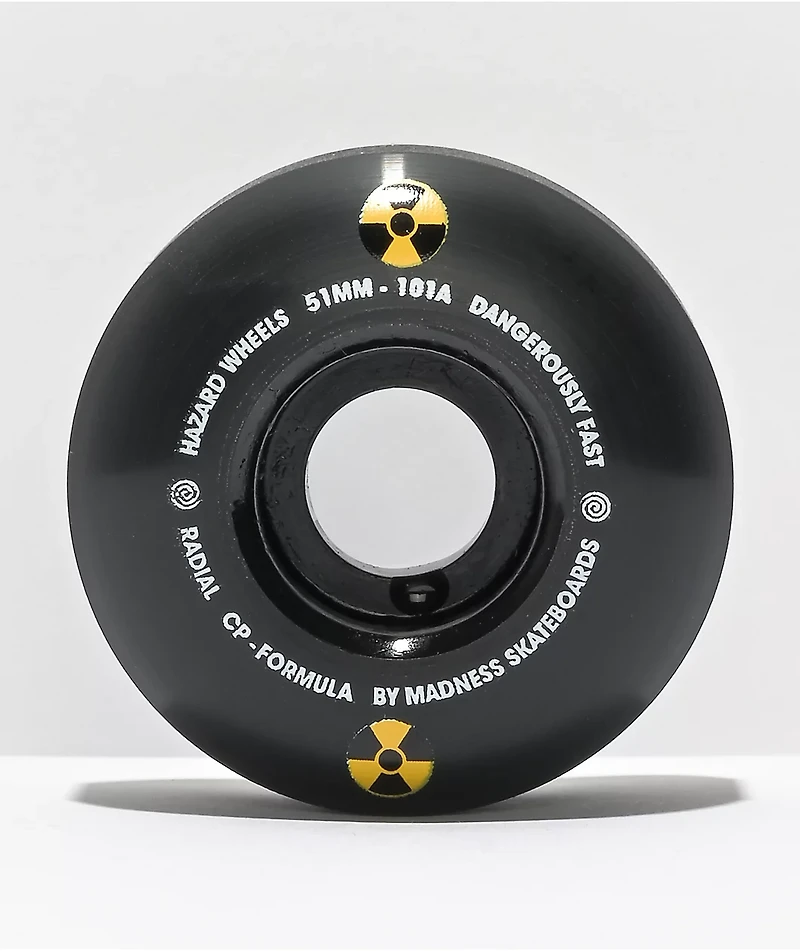 Hazard Swirl CP 51mm 101a Black Skateboard Wheels