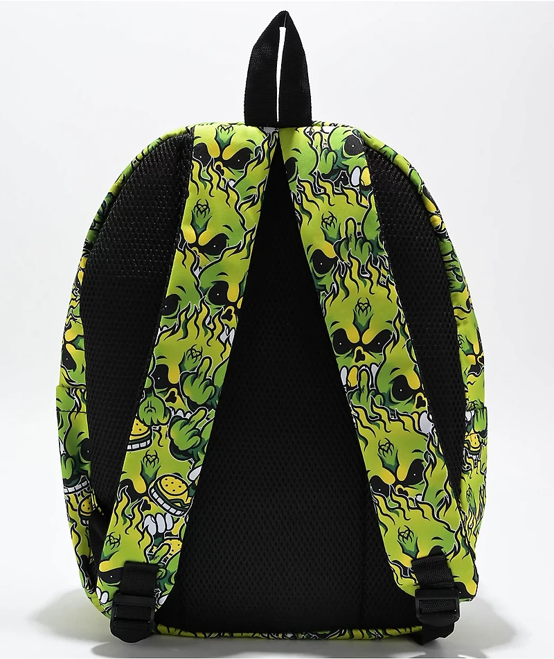 Hazheart All Over Hazzy Green Backpack