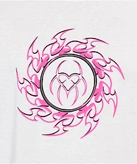 Hazheart Pink Flame White T-Shirt