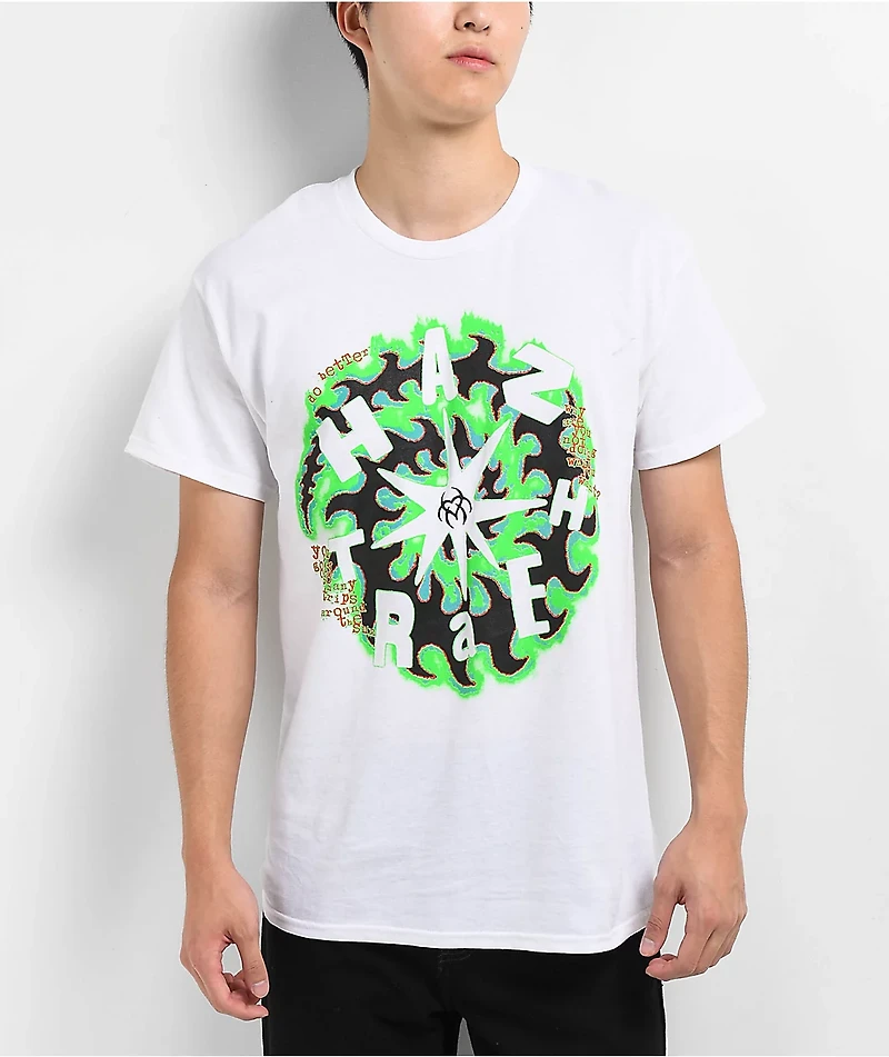 Hazheart Swirl White T-Shirt