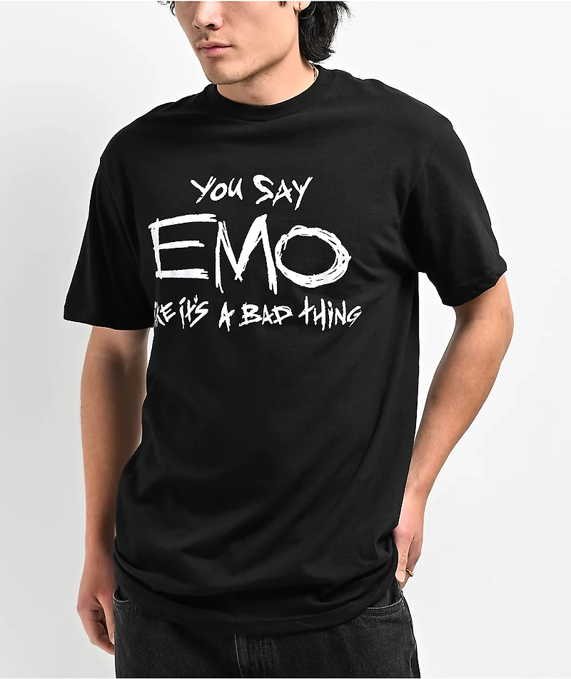 Hazheart x Emo Nite You Say Black T-Shirt