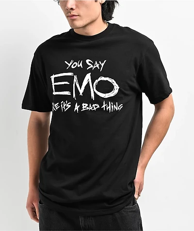 Hazheart x Emo Nite You Say Black T-Shirt
