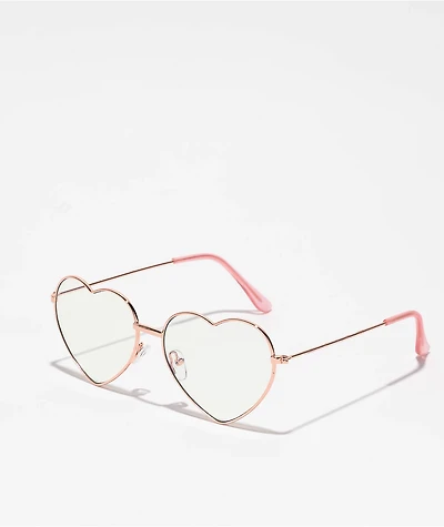 Heart Gold Blue Light Glasses