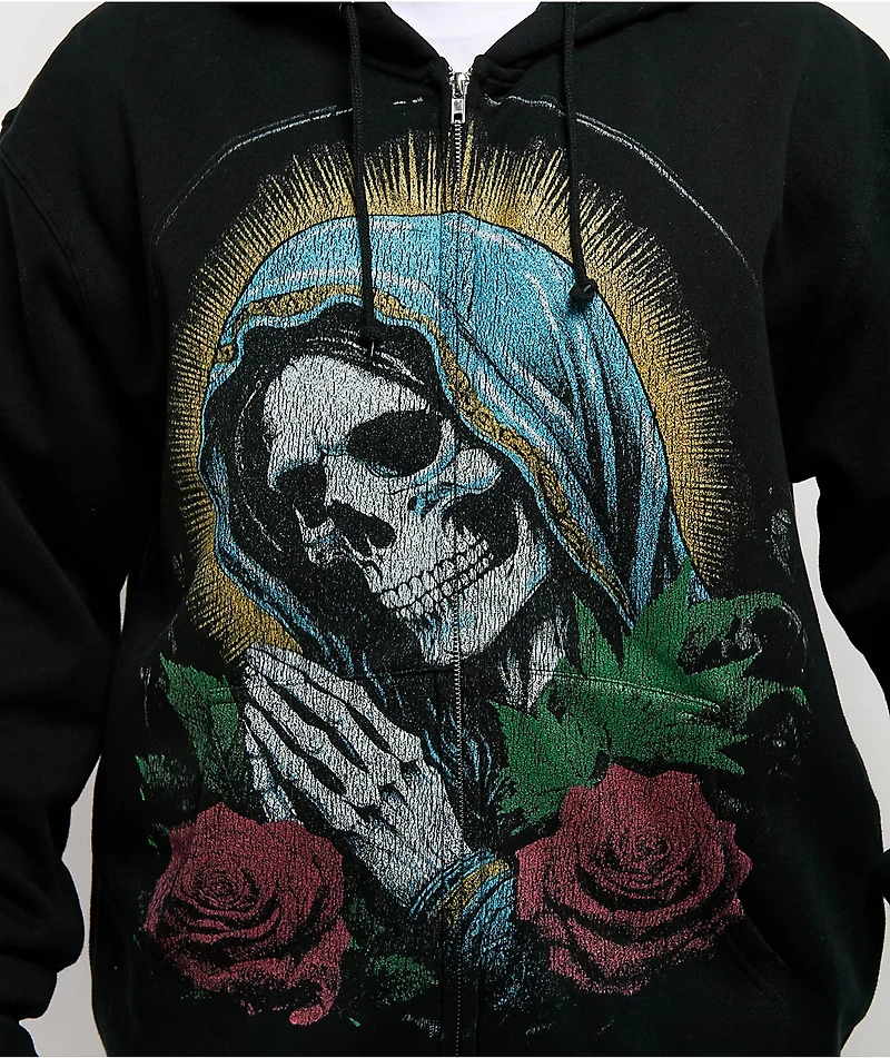 Heartbreakers Club Blessed Black Zip Hoodie