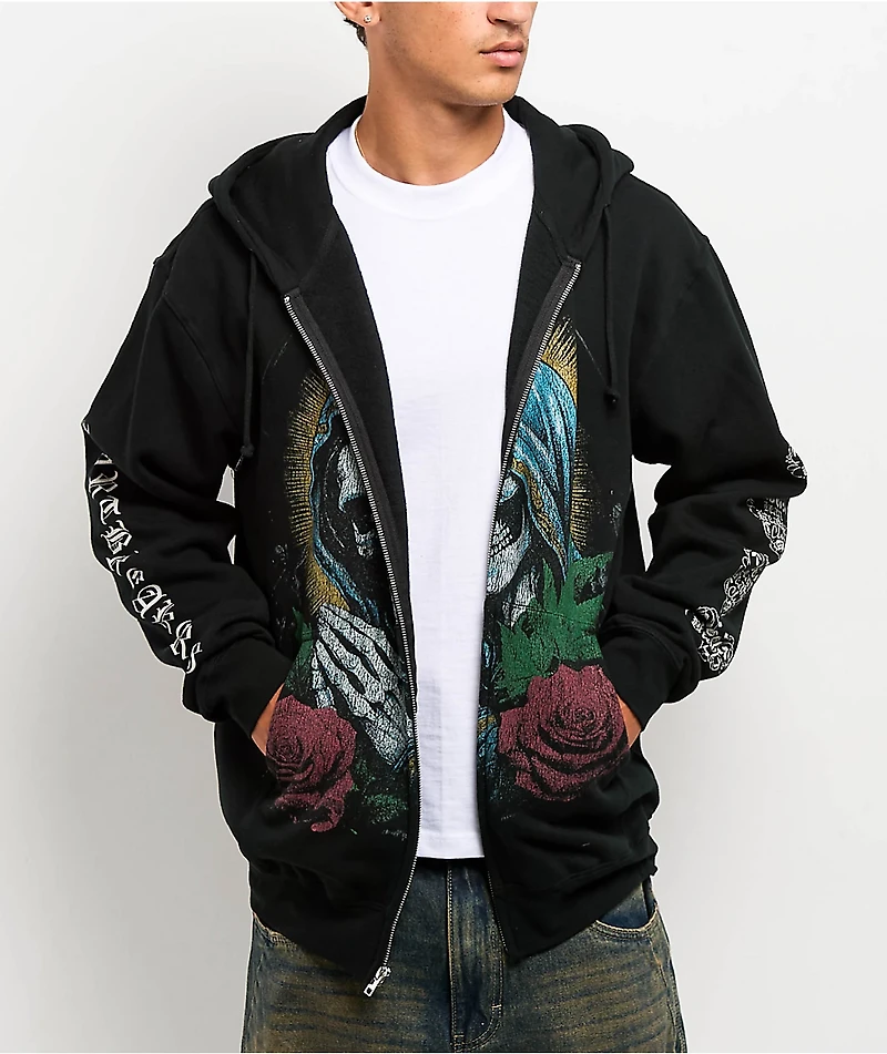 Heartbreakers Club Blessed Black Zip Hoodie