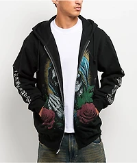 Heartbreakers Club Blessed Black Zip Hoodie