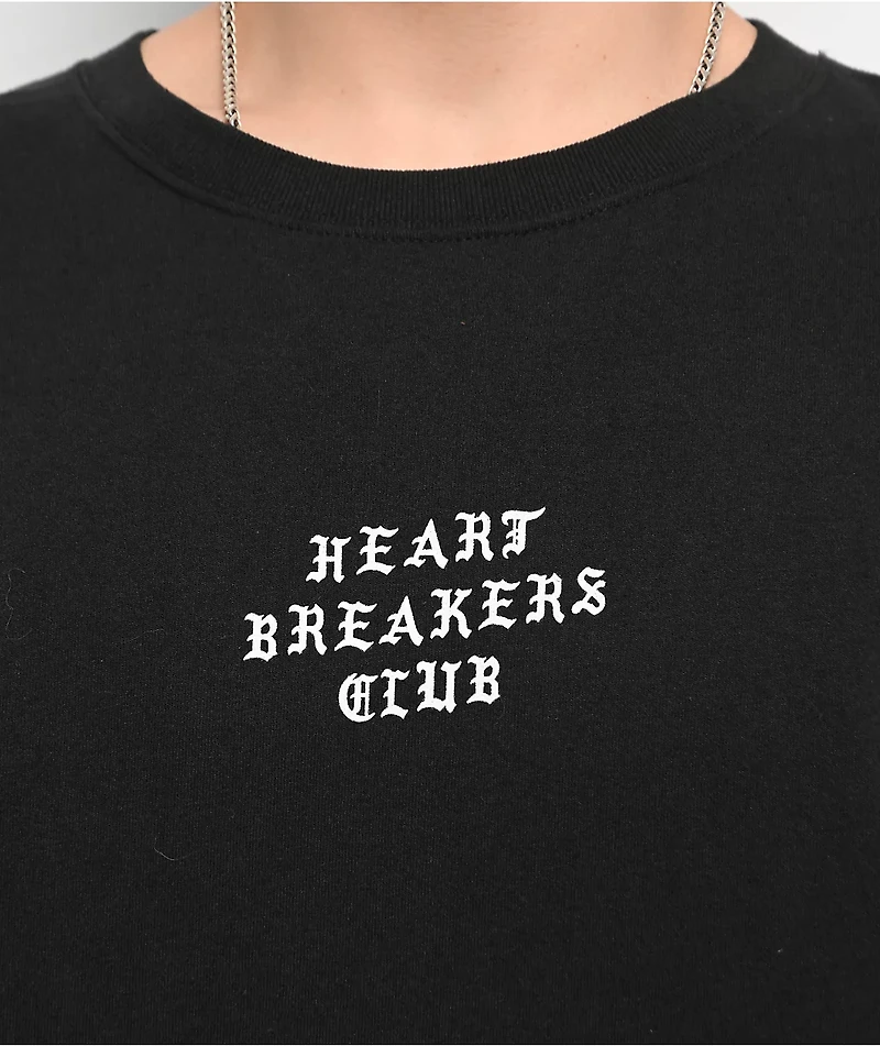 Heartbreakers Club Tears Heavyweight Black T-Shirt