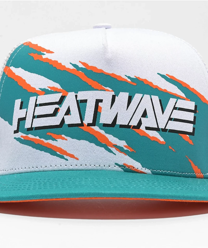 Heat Wave Bolt Smoker White Trucker Hat