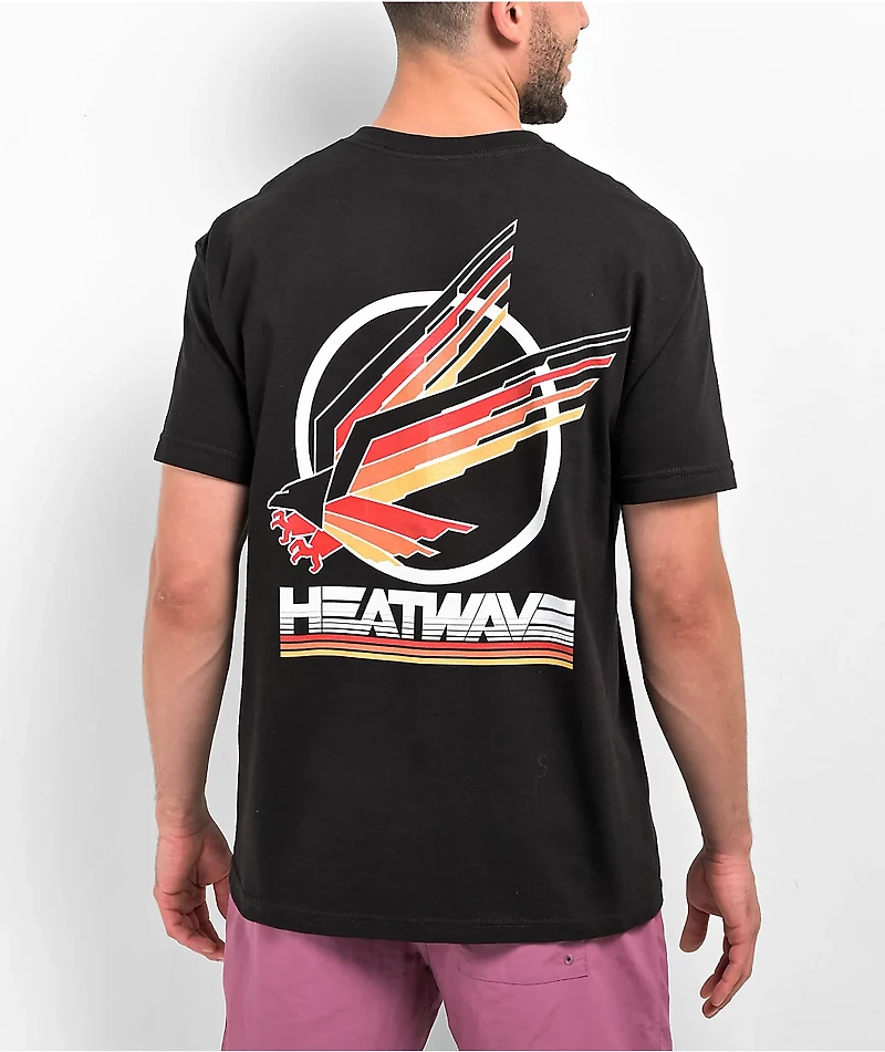 Heat Wave Eagle Black T-Shirt