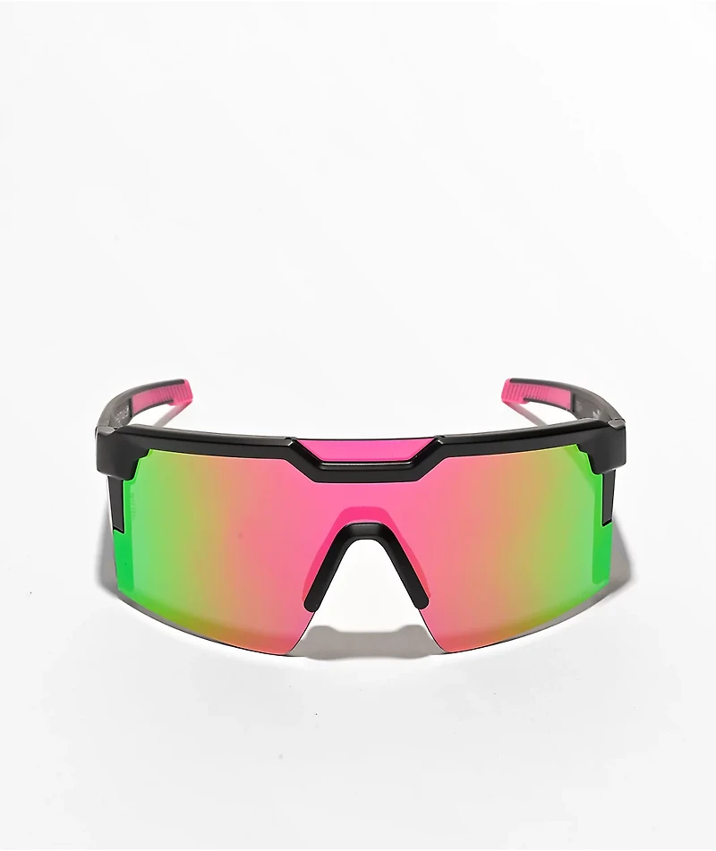 Heat Wave Future Tech Shreddy Crack Black Sunglasses