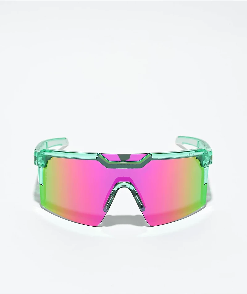 Heat Wave Future Tech Translucent Green Sunglasses