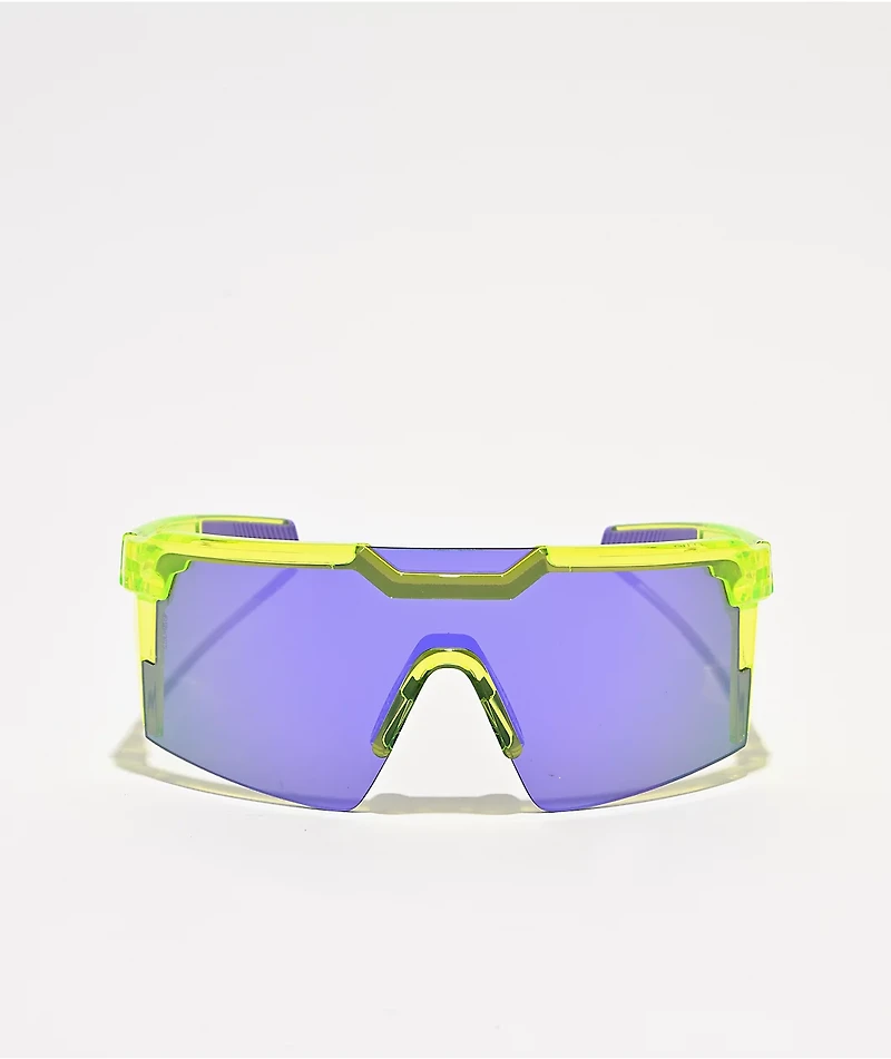 Heat Wave Future Tech Z87+ Antifreeze Blue & Yellow Polarized Sunglasses