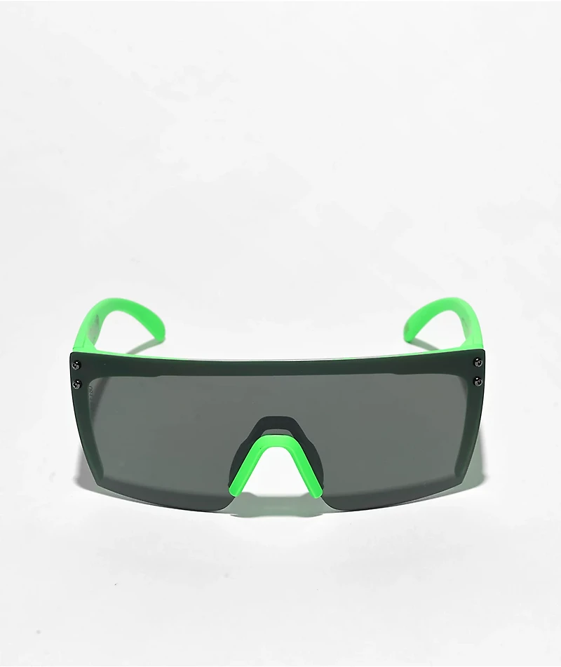 Heat Wave Lazer Face Moto Green & Black Sunglasses