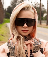 Heat Wave Lazer Face Z.87 Black Sunglasses